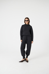 худи вязаный темный графит