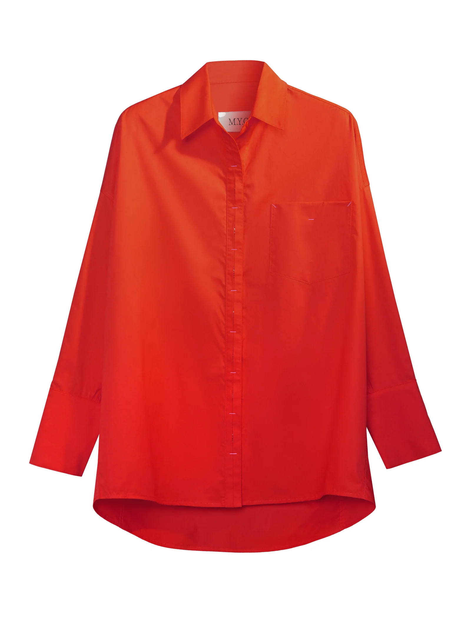 Рубашка хлопковая красный