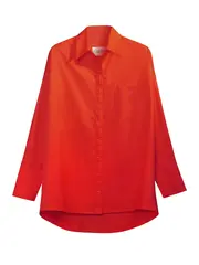 Рубашка хлопковая красный