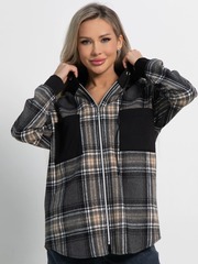 Рубашка Больше чем стиль НЬЮ (серо-бежевая) Б15125-50М LT Collection