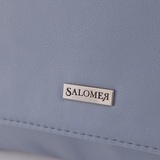 Сумка Саломея 1070 гладкий серо-голубой