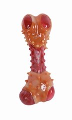 MPets игрушка для собак Карнивор кость, вкус бекона, красная 14.5 x 5.1 x 5 см