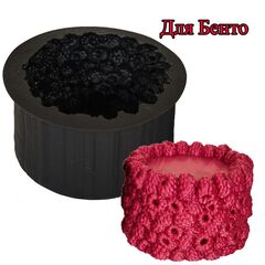 Силиконовая форма для муссового мини торта (бенто) «Малина»