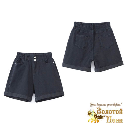 Шорты джинс/подр д (10-16) 260419-CA681/A