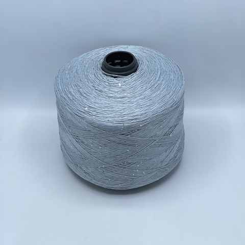 Бобинная пряжа, Linette Pailletes, 450м, 80% Лен, 20% Полиэстер(пайетка), Голубой,неоднотонный+пайетка. 39380