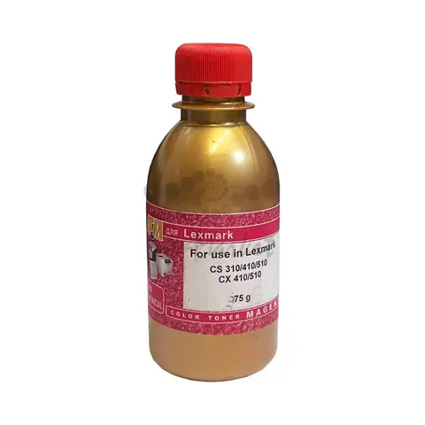 Тонер MKI/Mitsubishi для Lexmark CS310, CS410, CS510, CX410, CX510 - Magenta 75 г/фл. Gold ATM