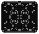 Форма для тарталетницы Pavoni COOKMATIC 6