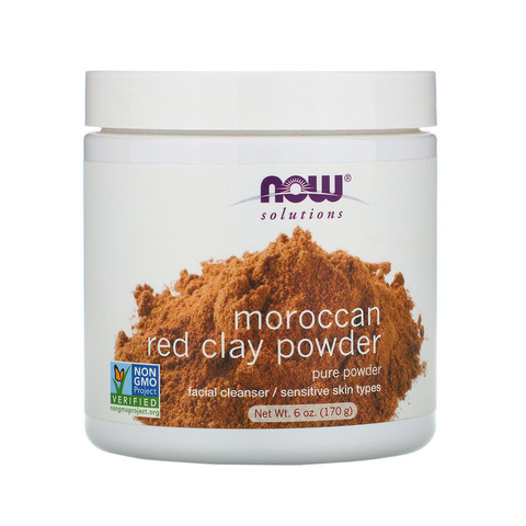 Now Foods, Решения, марокканская красная глина в порошке, 170 г