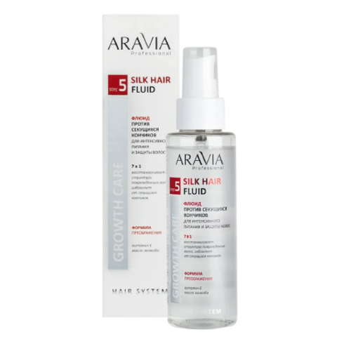 Флюид от секущихся кончиков для интенсивного питания SILK HAIR FLUID, 110 мл ARAVIA Prof