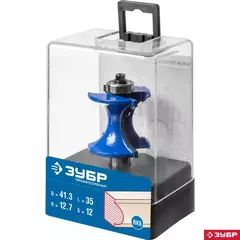 ЗУБР 41.3 x 35 мм, радиус 12.7 мм, фреза полустержневая с подшипником, Профессионал (28722-41.3)