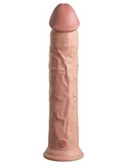 Телесный фаллоимитатор-реалистик King Cock Ellite Dual Density - 28 см. - 