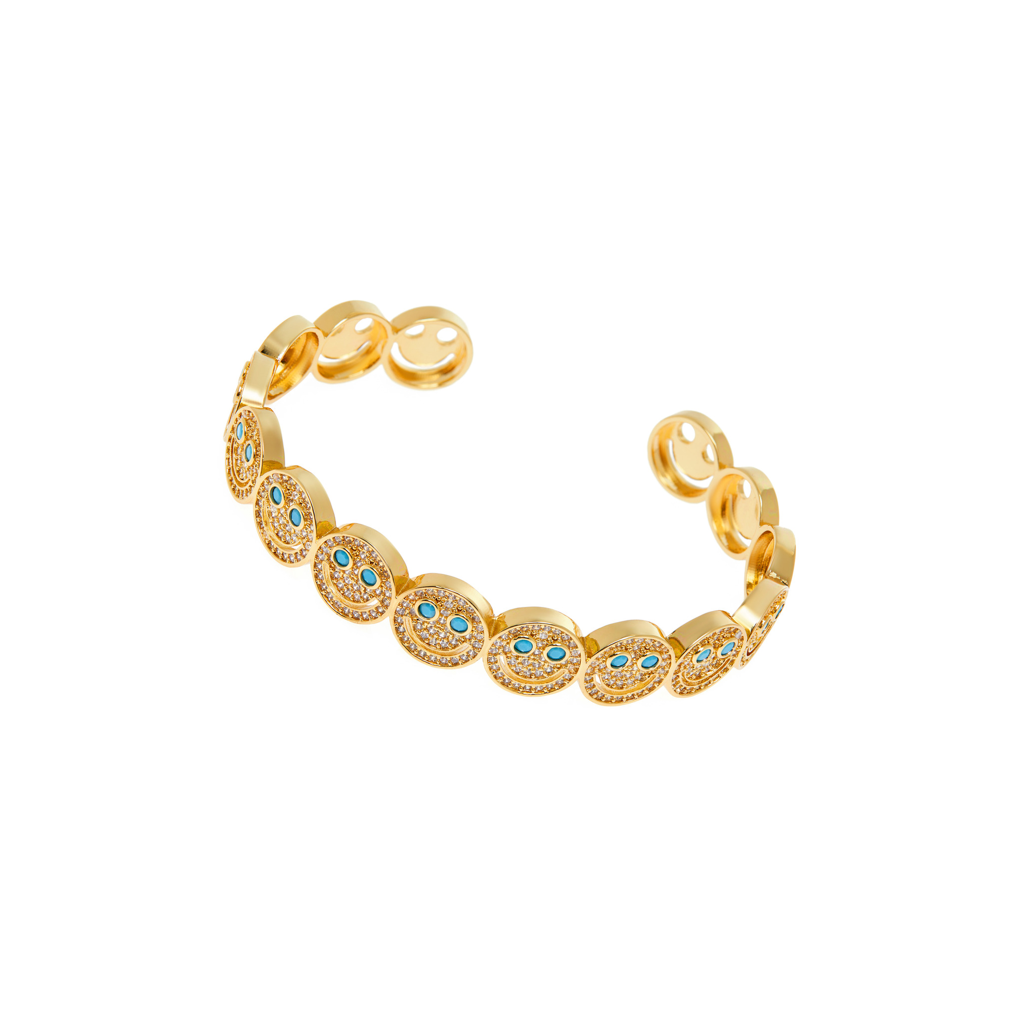 DÉJÀ VU Браслет Crystal Smiley Face Bracelet – Blue цена и фото