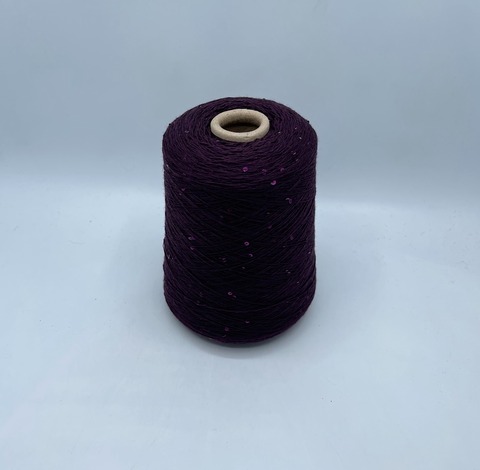 Fil-lab (пр.Италия),art.Paillettes,350м/100гр, 100% Меринос+пайетка(розовая) цвет-Слива. арт-33355