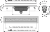 Водоотводящий желоб Antivandal с решеткой, вертикальный сток, арт. APZ1011-550L AlcaPlast