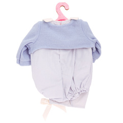 Munecas Antonio Juan Одежда для кукол и пупсов 40 - 45 см, жакет голубой, боди-комбинезон, чепчик (91042-36)