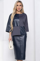 Джемпер комбинированный (синий) Б8820 LT Collection