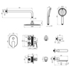 Lemark LM11422C Смеситель Lemark Verba для ванны и душа, встраиваемый (LM11422C)