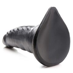 Серый фантазийный фаллоимитатор Beastly Tapered Bumpy Silicone Dildo - 21 см. - 