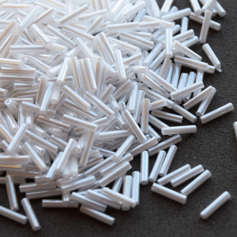 SLB-0420 Стеклярус тонкий 6мм Миюки/Miyuki Slender bugles Ceylon White Pearl