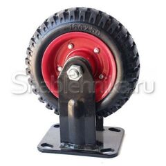 Большегрузная неповоротная колесная опора PRF 250 (250 мм), литая резина с протектором