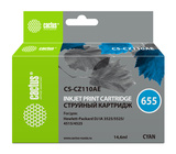 Картридж струйный Cactus CS-CZ110AE №655 голубой (14.6мл) для HP DJ IA 3525, 5525, 4525