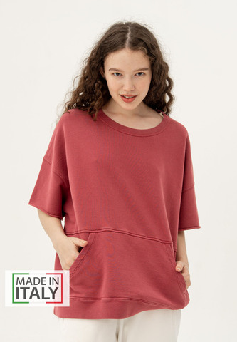 Свитшот оверсайз с карманом Bowery NYC Ruby