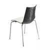 Стул пластиковый Scab Design Zebra Bicolore 4 legs, хром, белый, антрацит