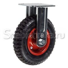 Большегрузная неповоротная колесная опора PRF 250 (250 мм), литая резина с протектором