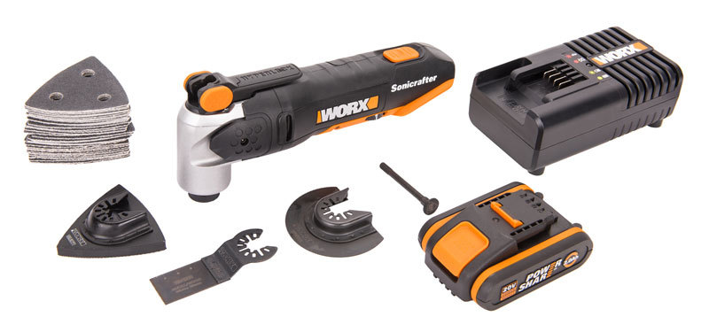 Реноватор аккумуляторный WORX WX678, 20В, 1*2,0Ач, ЗУ, кейс