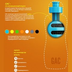 Бутылка c фильтром с картриджем GAC для очистки воды (0,5 л)