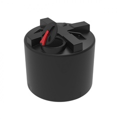 Емкость T 2000л черная с откидной крышкой ЭкоПром T 2000 л. вертикальная цилиндрическая (1500x1500x1345см;44,5кг;Черный) - арт.557570