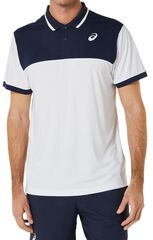 Поло теннисное Asics Court Polo Shirt - brilliant white/midnight