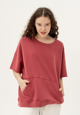 Свитшот оверсайз с карманом Bowery NYC Ruby