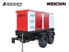 Дизельный генератор Азимут ЭД-120-Т400-2РКМ7 Weichai на шасси в кожухе с автозапуском