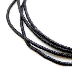 Канитель/трунцал мягкая, фигурная KAN/MN, 1 мм, глянец, чёрный