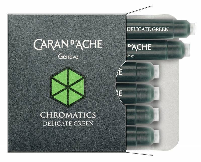 Картриджи - Carandache, зеленый 6 шт.