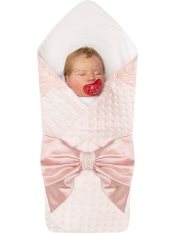 Нежно-розовый плед-конверт "Роскошь"