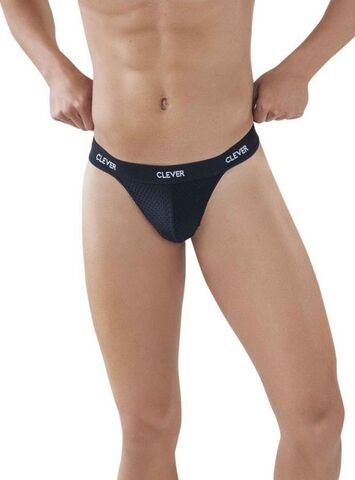 Черные мужские трусы-тонги Latin Lust Thong - Clever Masculine Underwear 087611