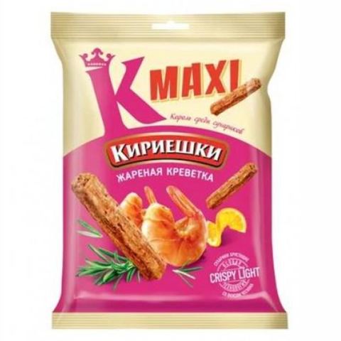 Сухарики КИРИЕШКИ MAXI Жареная креветка 60 г м/у РОССИЯ