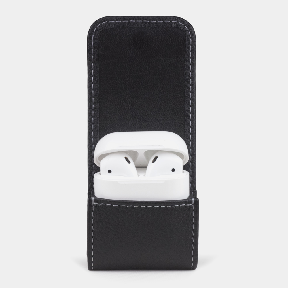 AirPods leather case - black