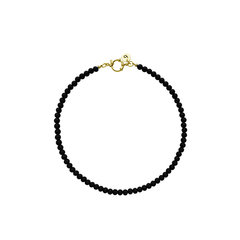 Колье из бусин 6 мм ( black agate )