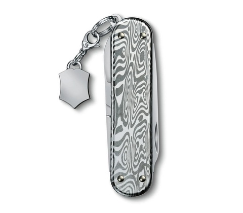 Нож-брелок Victorinox Classic CD Brilliant Damast, 58 mm, Silver (0.6221.34)