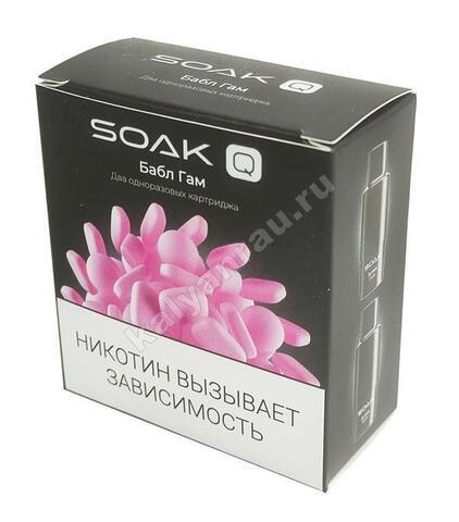 Картриджи SOAK Q 1500 затяжек - Бабл гам (Bubble Gum)