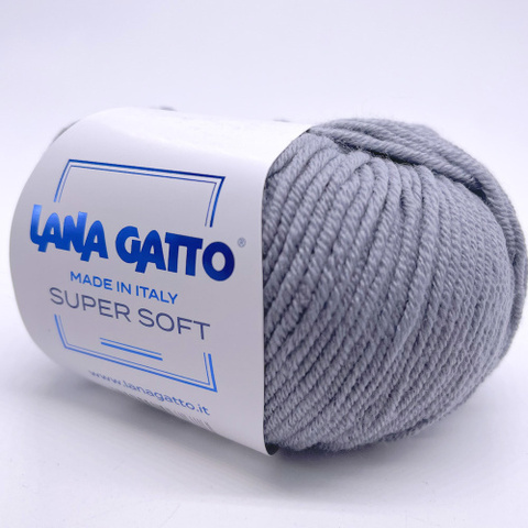 Пряжа Lana Gatto Super Soft 14433 сталь (уп.10 мотков)