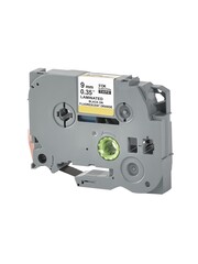 Кассета с лентой S'OK by Sakura Printing TZEB21 для Brother,  черный на оранжевом, 9мм, 8м , наклейка