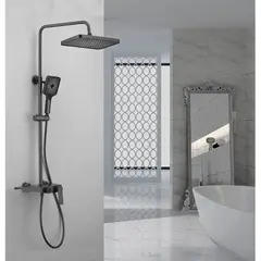 Душевая система тропический душ BELZ B24572-3 латунь, графит