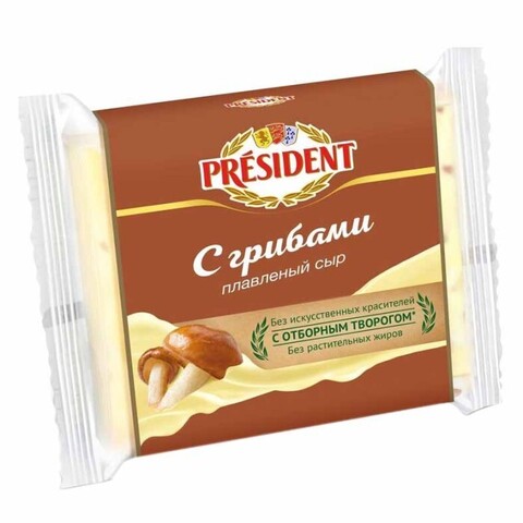 Сыр плавленый Президент Мастер бутерброад с грибами 40% 150г, шт