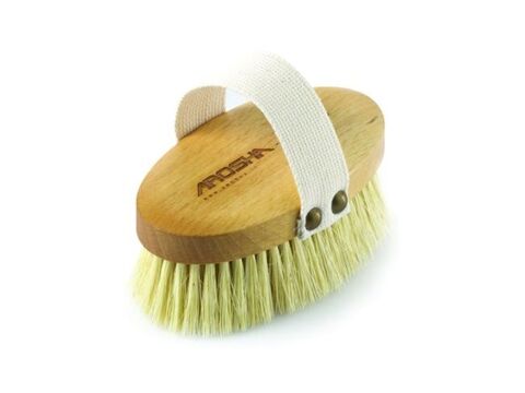 AROSHA Эко-щетка для сухого пилинга | NATURAL BRUSH WITH HANDLE