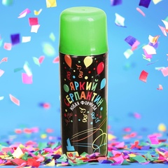 Спрей, Серпантин, Зеленый, 250 мл