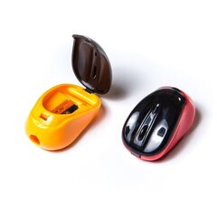 
          Точилка пластиковая Alingar "Комп. мышь", 1 отверстие, с контейнером, ассорти, пластиковая банка